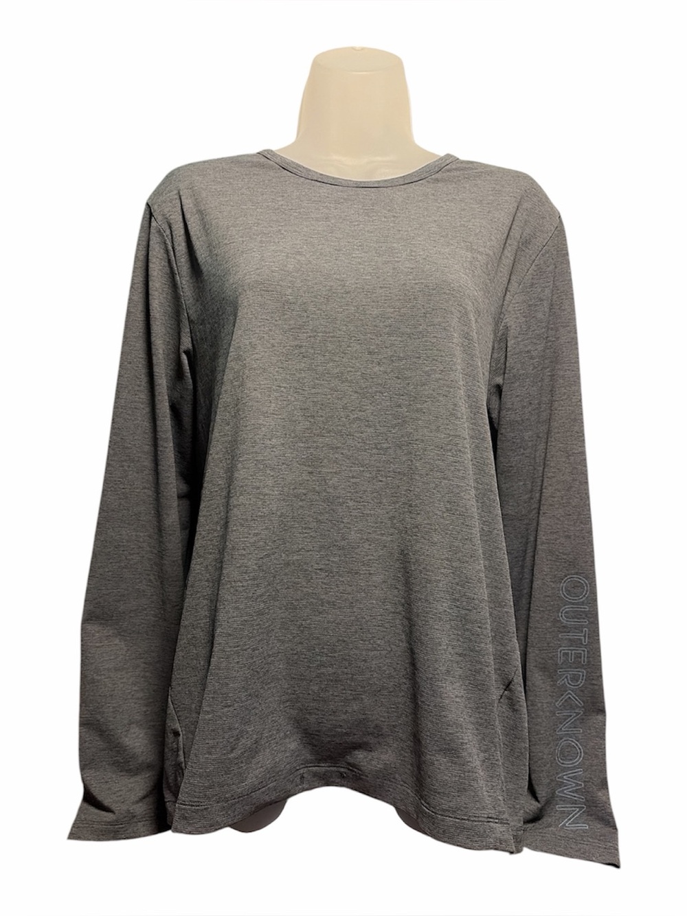 Outerknown Ladies H2OK Sun Tee Gray Size Medium